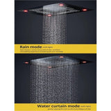 Cascada 23"x31" recessed LED Rain Shower Head (3-Function) - Cascada Showers