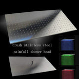 Cascada 8"x16" Stainless Steel Rainfall LED Shower Head