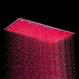 Cascada 8"x16" Stainless Steel Rainfall LED Shower Head