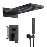 Cascada Amadora 9x22 Black shower head and control panel set 