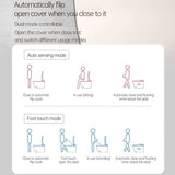 Diagram showing the operation modes of a toilet seat with icons and text.