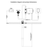 Installation diagram for the Cascada AquaSense Elite sensor faucet