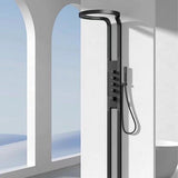 Cascada AquaTech Elite 80" Matte Black Circular Shower Panel System - Cascada Showers