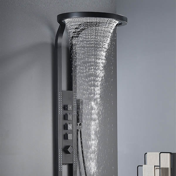 Cascada Aquatech Elite 80 Matte Black Shower Panel