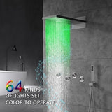 Cascada Aspen 9"x22" Brushed Nickel LED Shower System - Cascada Showers