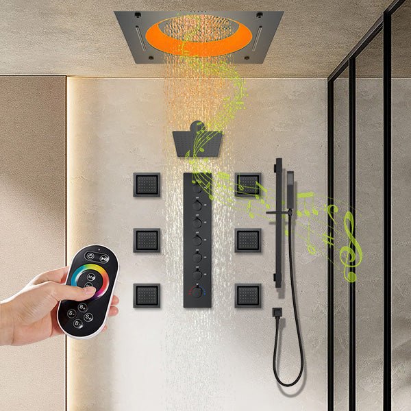 Cascada Bellagio 22" LED Music Dual Rainfall Shower System