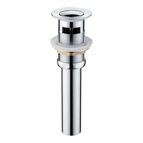 Durable brass sink drain with silicone gasket, overflow slot, and easy installation