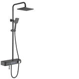 Cascada Caesar 8" Matte Black Thermostatic Digital Shower Faucet System - Cascada Showers