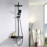 Cascada Caesar 8" Matte Black Thermostatic Digital Shower Faucet System - Cascada Showers