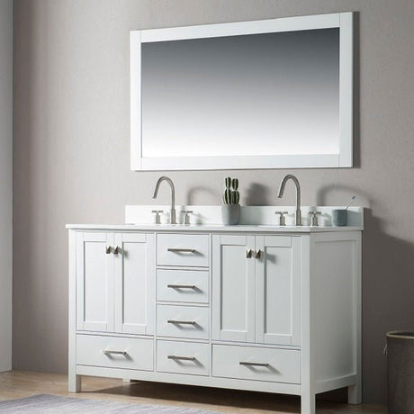 Cascada California 60" Modern Freestanding Bathroom Vanity – Luxury Double Sink Design with Storage