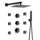 Cascada Camellia 12" Matte Black Shower System - Cascada Showers