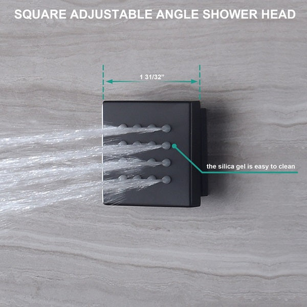 Cascada Camellia 12" Matte Black Shower System - Cascada Showers