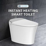 Cascada Florence ADA comfort height smart bidet toilet floor-mounted in white ceramic