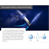 Technical illustration of soft oxygen kinetic energy technology of Cascada Florence smart toilet 