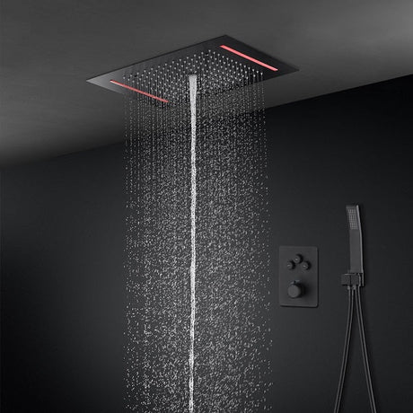 Cascada Genova 14"x20" Rainfall LED Shower Set - Cascada Showers