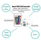 14"x20" LED Shower System with 4-Way Shower Mixer