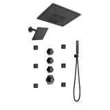 Cascada Maui 16" Matte Black LED Music Dual Shower Head System - Cascada Showers