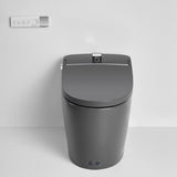 Cascada Milano matte gray smart toilet front view with closed lid and modern one-piece ceramic design
