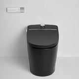 Cascada Milano matte black smart toilet with auto-open lid and heated bidet seat in modern bathroom