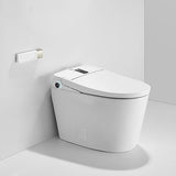 Cascada Milano white smart toilet with auto-open lid and instant-heat bidet in modern bathroom