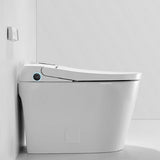 Cascada Milano white smart toilet with auto-open lid and instant-heat bidet in modern bathroom