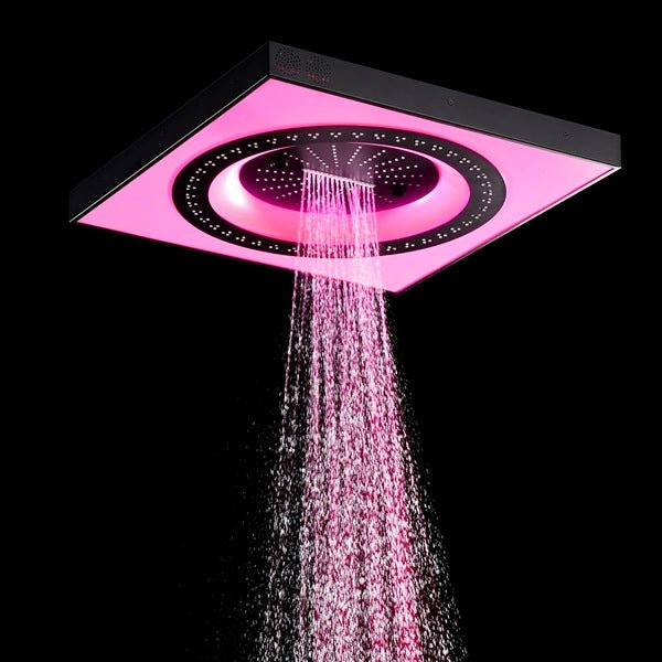 LED Music Shower System with Dual Showerheads