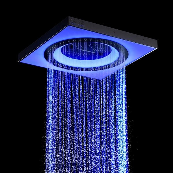 LED Music Shower System with Dual Showerheads