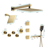 Cascada Pompeii 12" Brushed Gold Shower Set - Cascada Showers