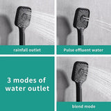 Cascada Pompeii 12" Matte Black Shower Set - Cascada Showers