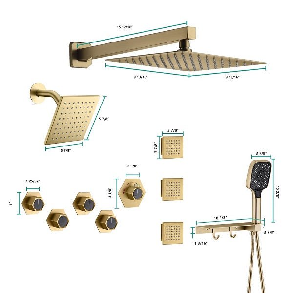 Cascada Pompeii 12" Shower System - Cascada Showers