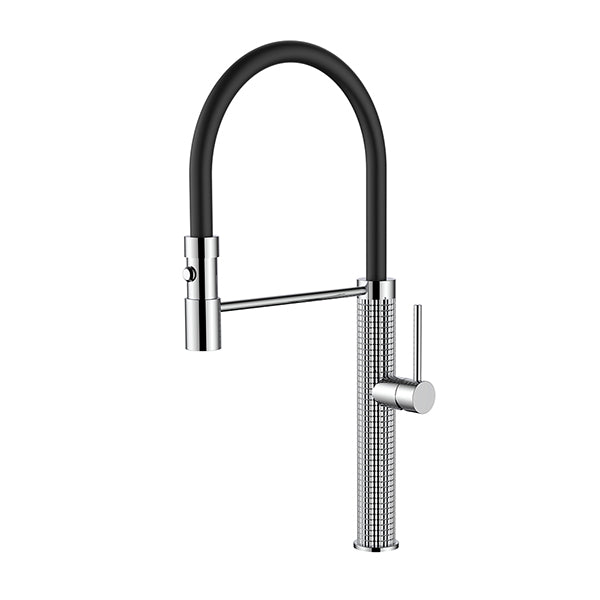 Cascada Pristine Chrome Pull Down Kitchen Faucet with Sprayer - Cascada Showers