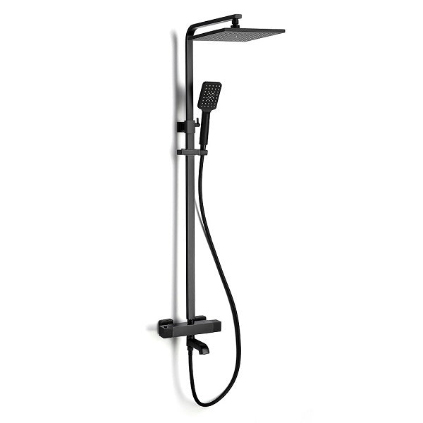 Cascada Rubinetto 10" Matte Black Thermostatic Shower Faucet - Cascada Showers