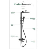 Cascada Rubinetto 10" Matte Black Thermostatic Shower Faucet - Cascada Showers