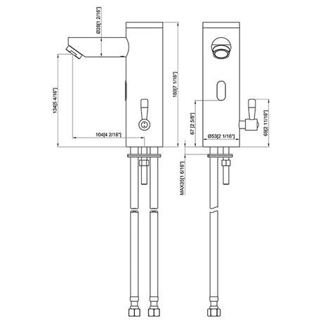 Cascada SensiFlow Elite Sensor Faucet with Hot & Cold Mixer - Cascada Showers