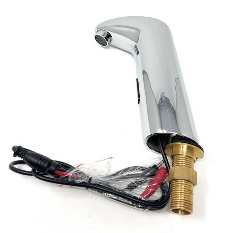 Chrome faucet with electrical wiring of SmartFlow automatic sensor faucet