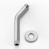 Metal Cascada 7-inch curved wall shower arm and flange 