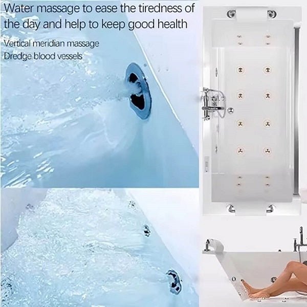 Cascada Venice Black Corner Jacuzzi Shower Bathtub with LED and Bluetooth