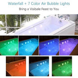 Cascada Venice Black Corner Jacuzzi Shower Bathtub with LED and Bluetooth