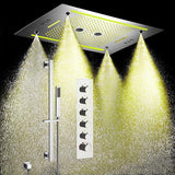 Cascada Venice Luxury 23" x 31" LED Recessed Ceiling Shower System