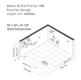 Cascada Venice Luxury Freestanding Acrylic Whirlpool Bathtub Spa LED Air Jets