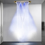 Cascada Verona 16"x36" Brushed Gold Music LED Digital Shower System - Cascada Showers