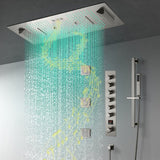 Cascada Verona 16"x36" Brushed Nickel Music LED Digital Shower System - Cascada Showers