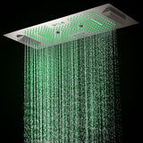 Cascada Verona 16"x36" Brushed Nickel Music LED Digital Shower System - Cascada Showers