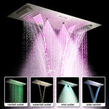 Cascada Verona 16"x36" Brushed Nickel Music LED Digital Shower System - Cascada Showers