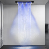 Cascada Verona 16"x36" Matte Black Music LED Shower System - Cascada Showers