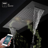 Cascada Victoria 12"x36" LED Bluetooth Shower System - Cascada Showers