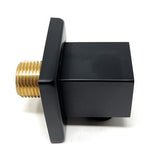 Square brass handheld shower hose connector wall mount fitting