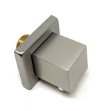 Metallic square valve handle with gold Square brass shower elbow