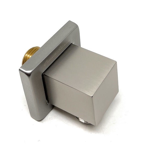 Metallic square valve handle with gold Square brass shower elbow