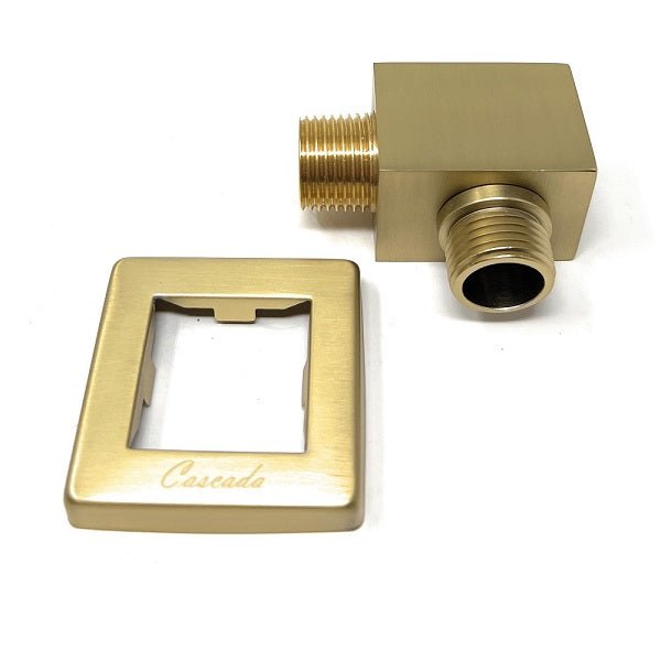 Modern square brass shower elbow contemporary bathroom fitting